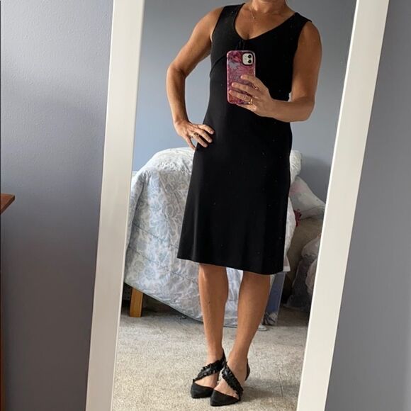 Gap Black Tie Front Tank Dress Size Small - Picture 5 of 8